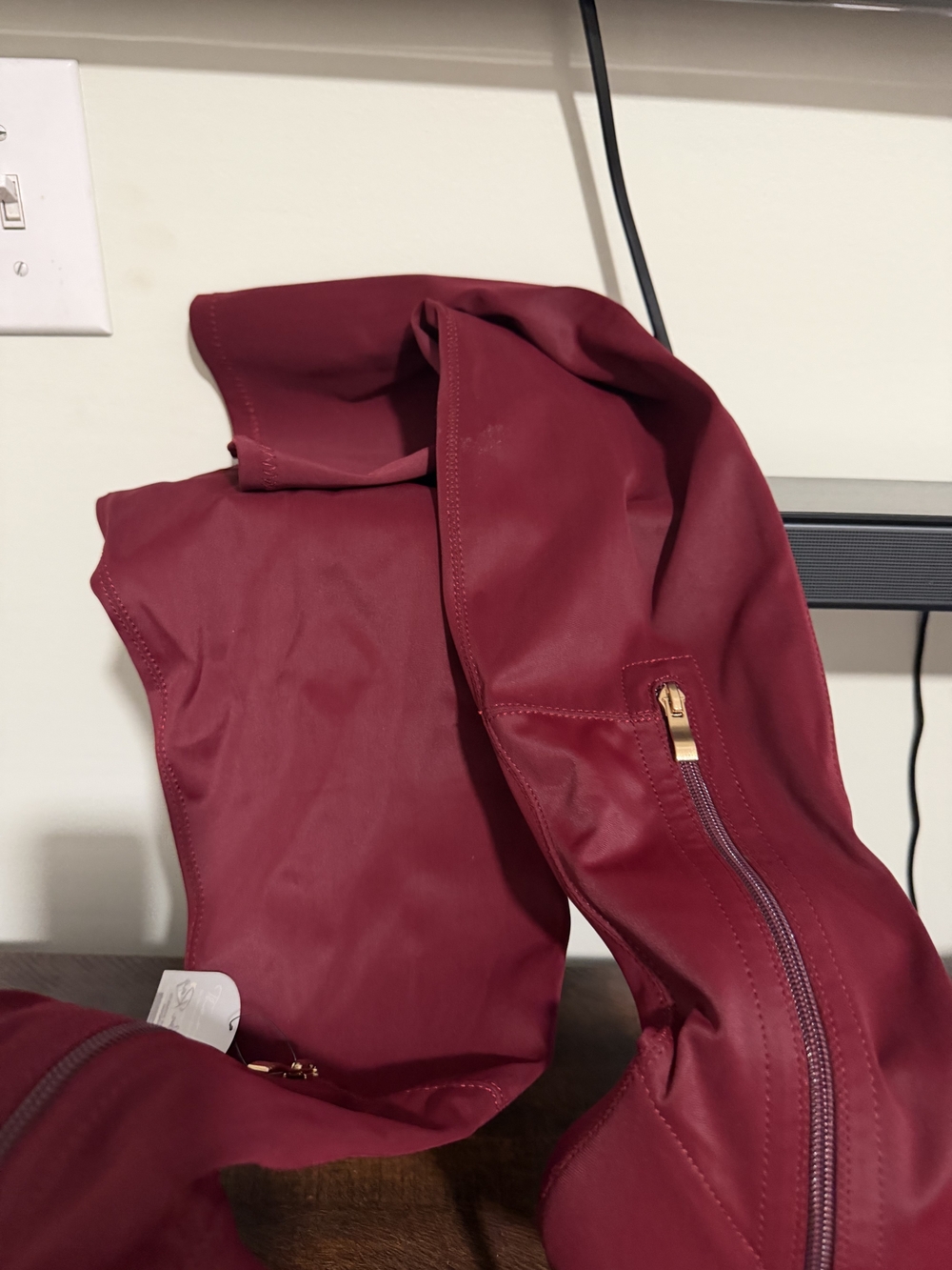 Burgundy Over The Knee Boots